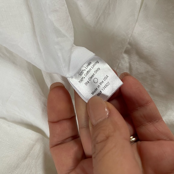 Emerson Fry Cream/White Linen Tank Top - Picture 7 of 7